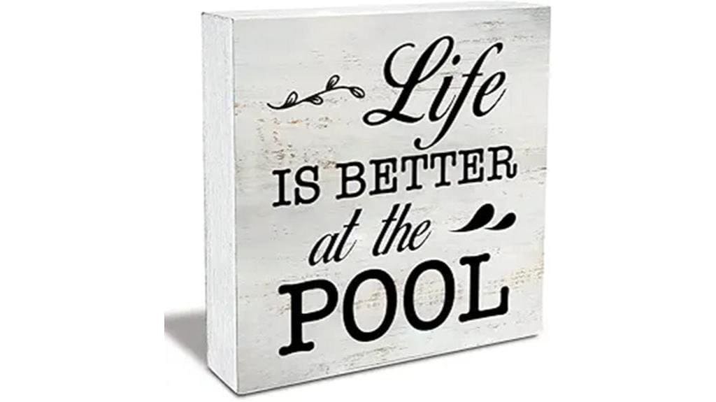 rustic pool sign decor