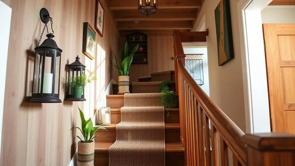 rustic staircase decor ideas