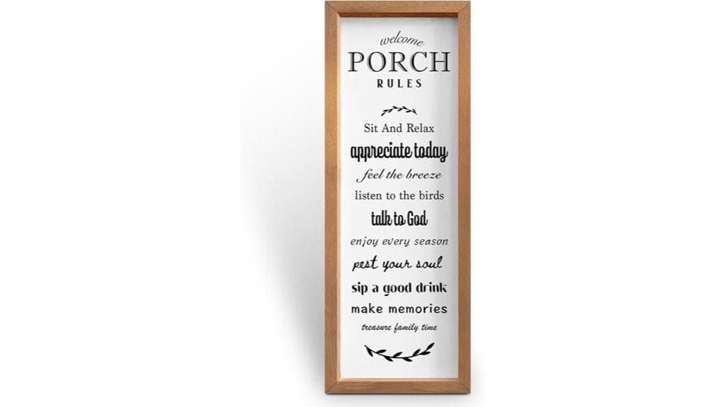 rustic wooden porch sign