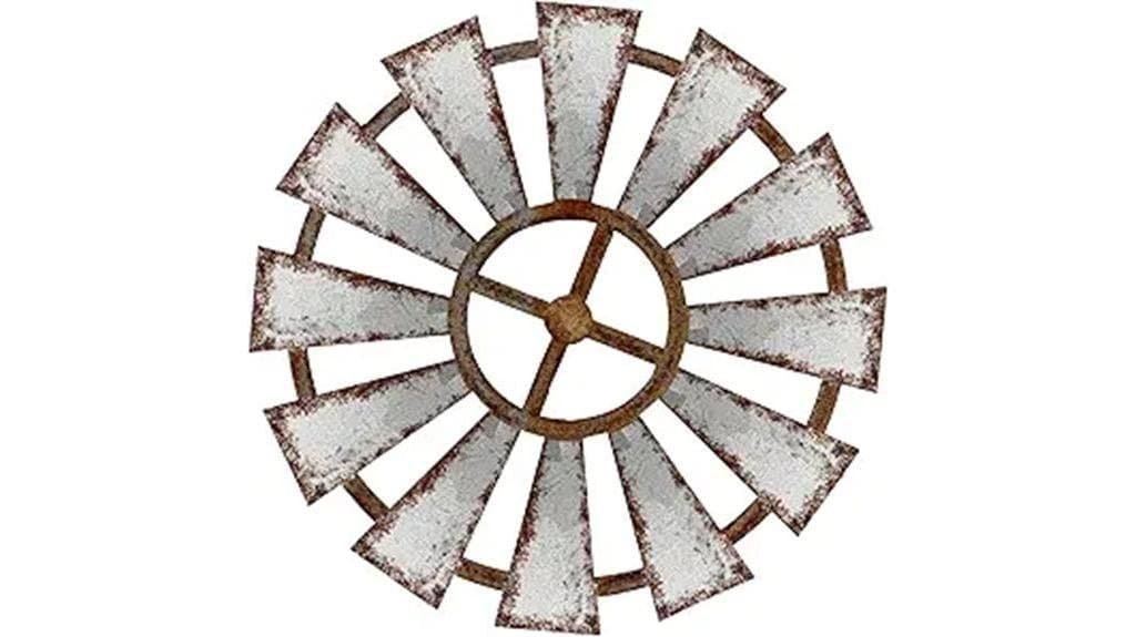 rustic wooden windmill decor