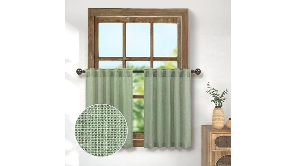 sage green kitchen curtains