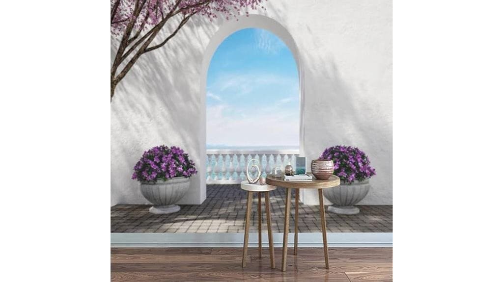 scandinavian arch gate mural