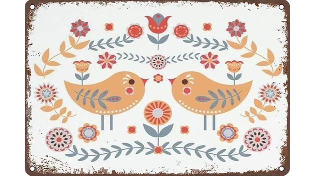 scandinavian retro bird decor