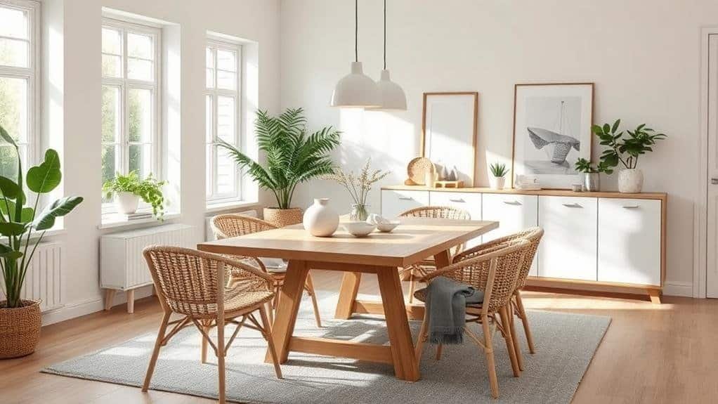 scandinavian style dining decor