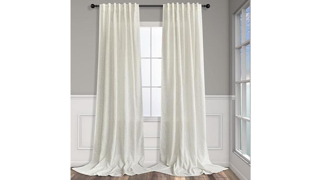 semi sheer linen curtains