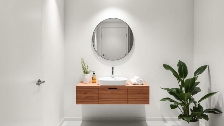 sleek minimalist bathroom decor