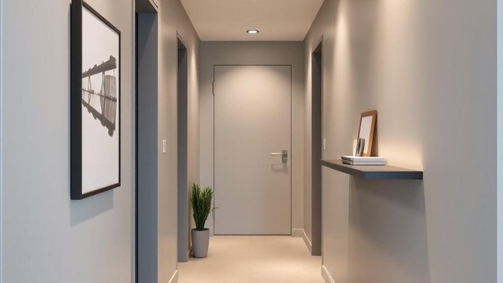 sleek minimalist hallway decor