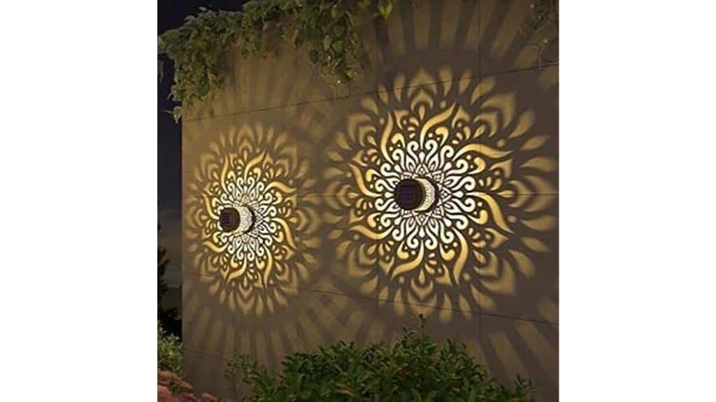 solar garden wall lights