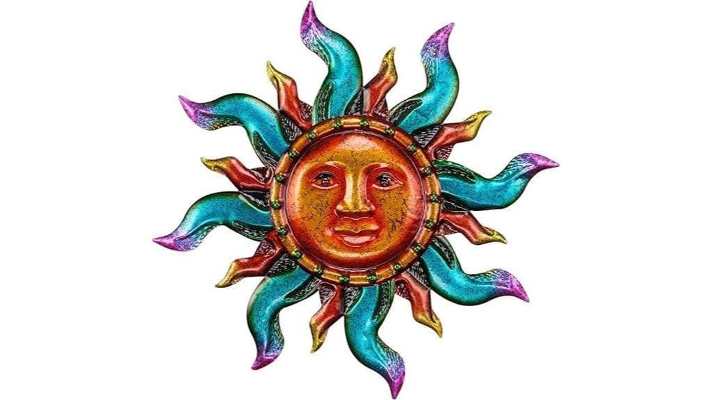 sun metal wall art