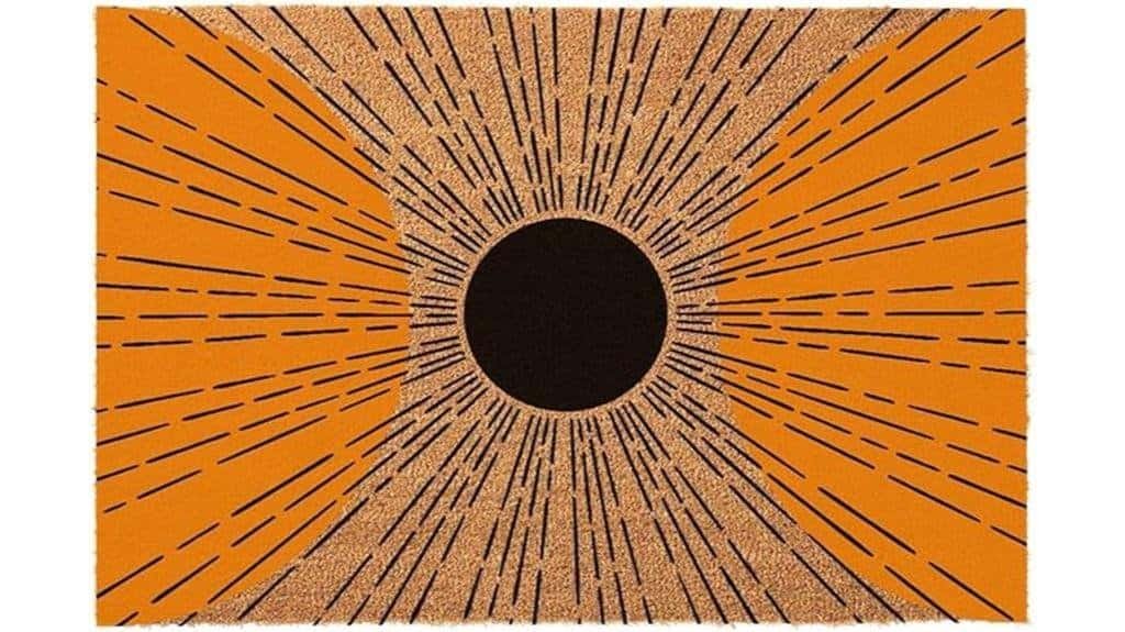 sun printed funny coir doormat