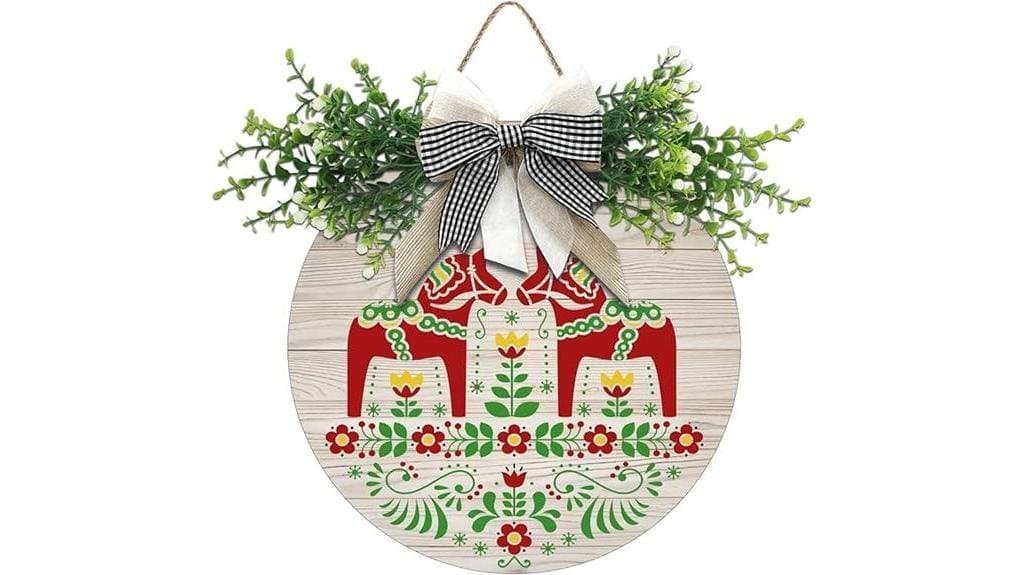 swedish dala horse wreath