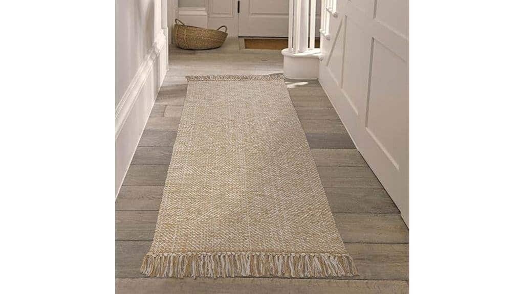 tan hallway runner rug