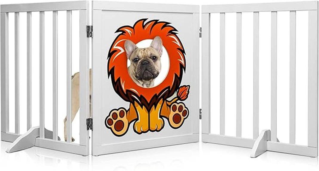 three panel pet safety gate