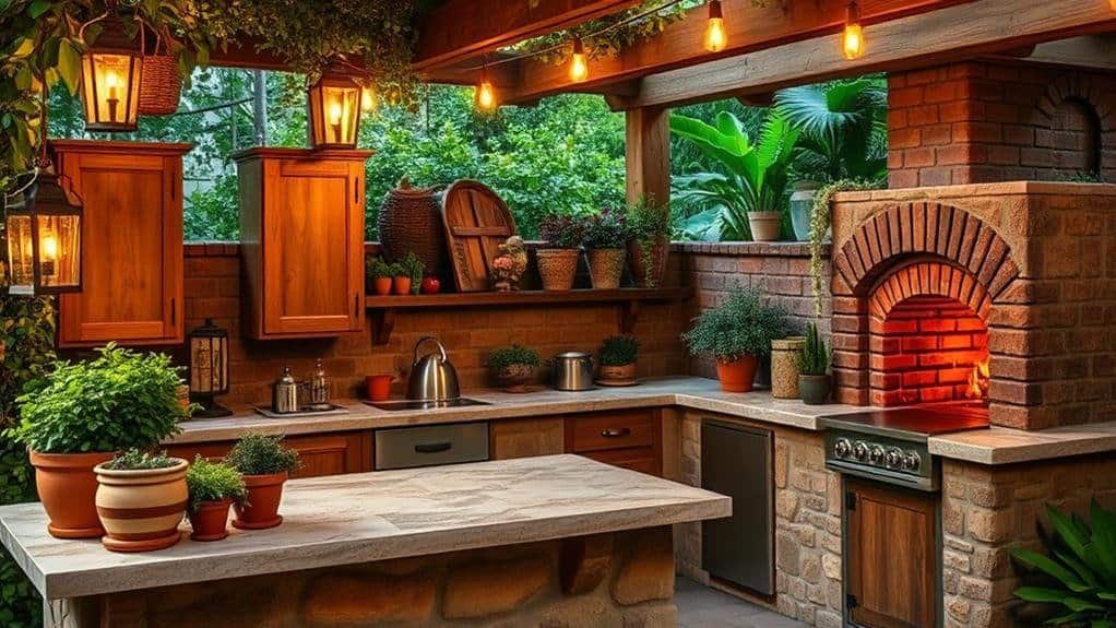 traditional outdoor kitchen decor