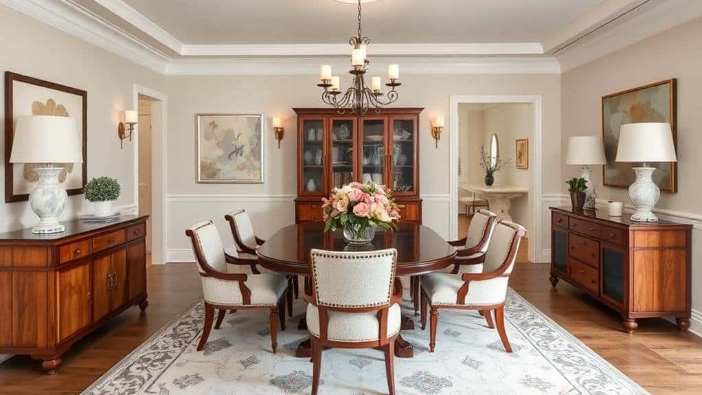 transitional dining room decor