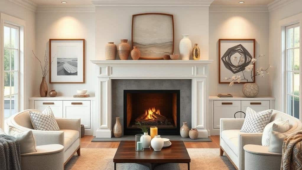 transitional fireplace decor considerations