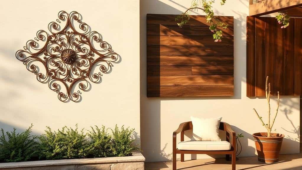 transitional outdoor wall decor