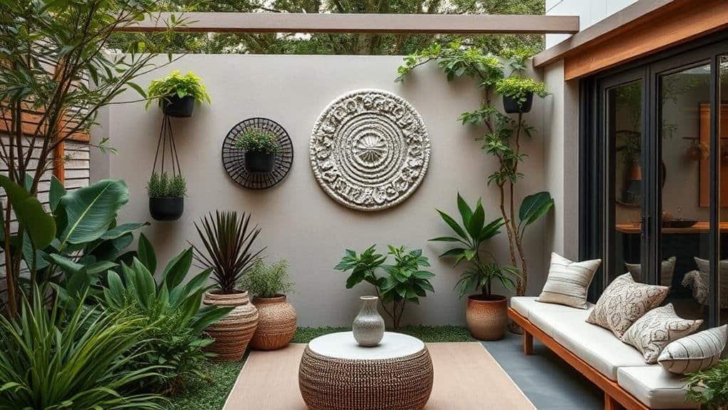 transitional outdoor wall decor