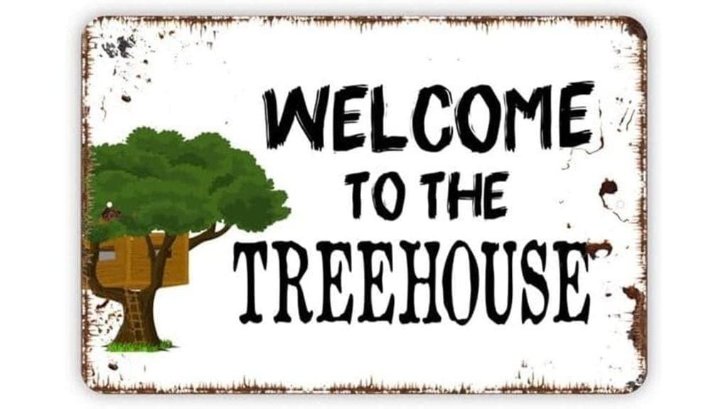 treehouse sign for kids