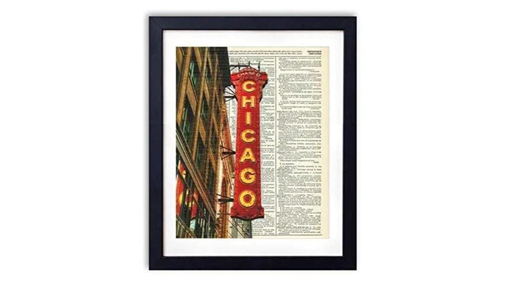 vintage chicago theatre print