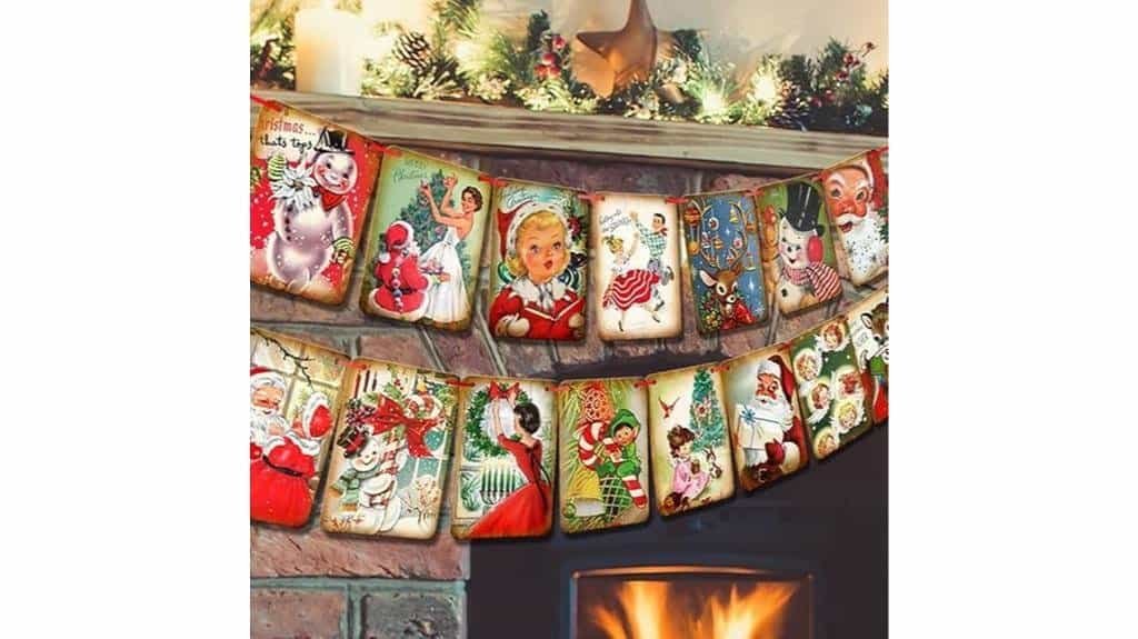 vintage christmas decorations banner