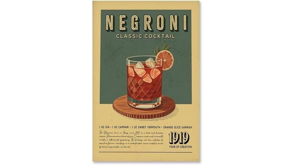 vintage cocktail wall art