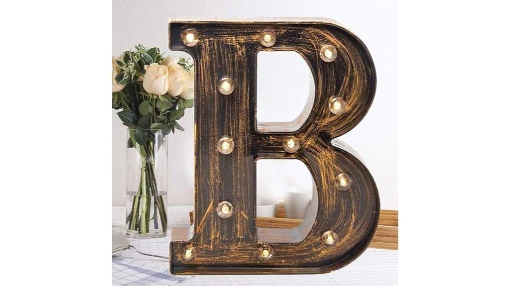 vintage led alphabet sign