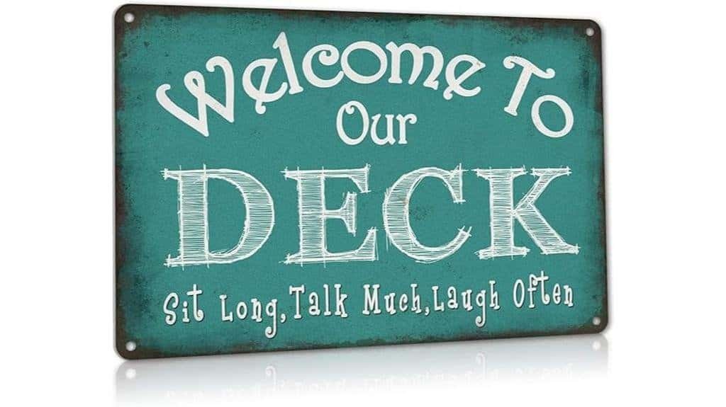 vintage metal backyard sign