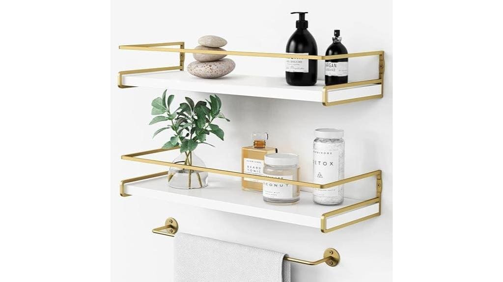 wall mounted bathroom shelves