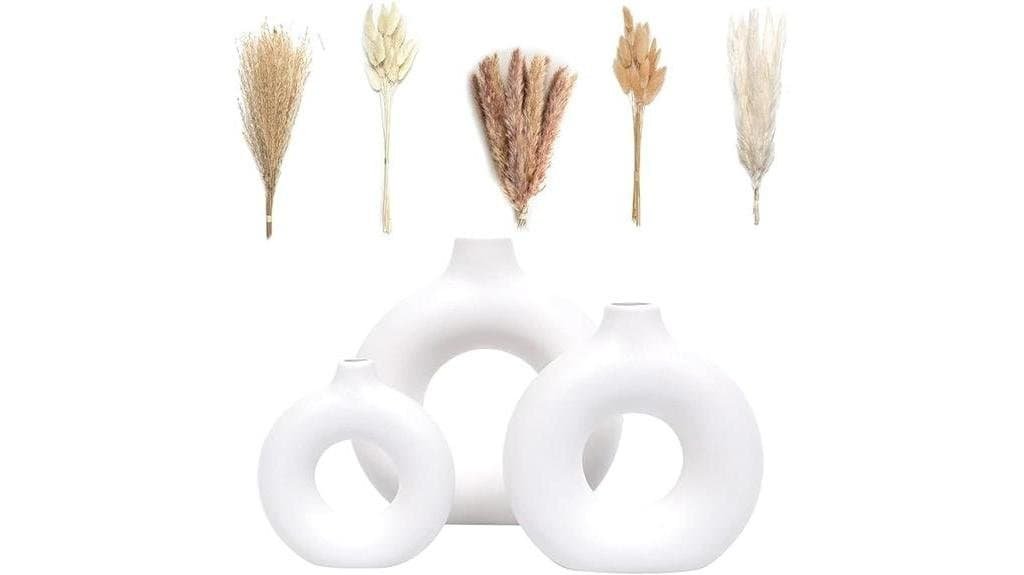 white ceramic vases set