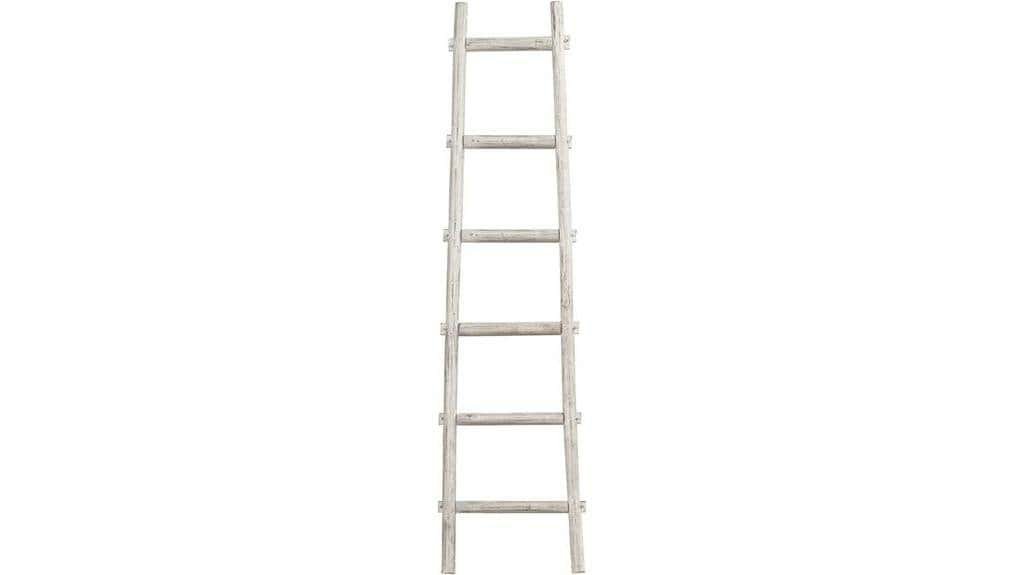 white wooden decor ladder