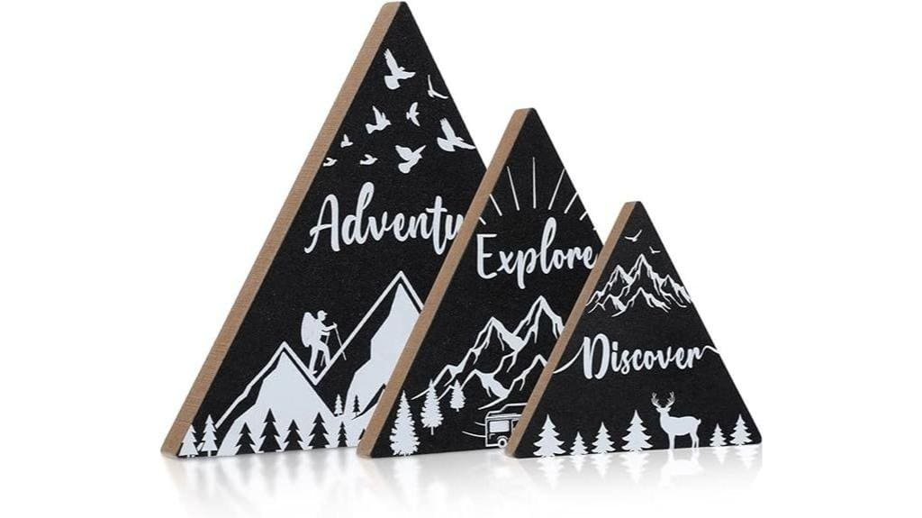 wooden mountain home decor