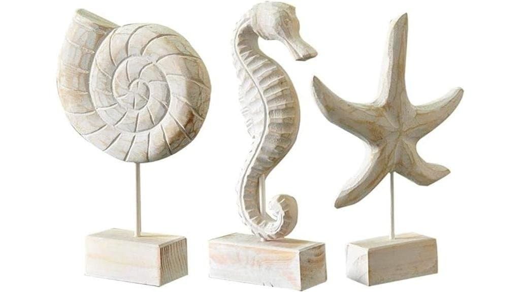 wooden nautical beach figurines