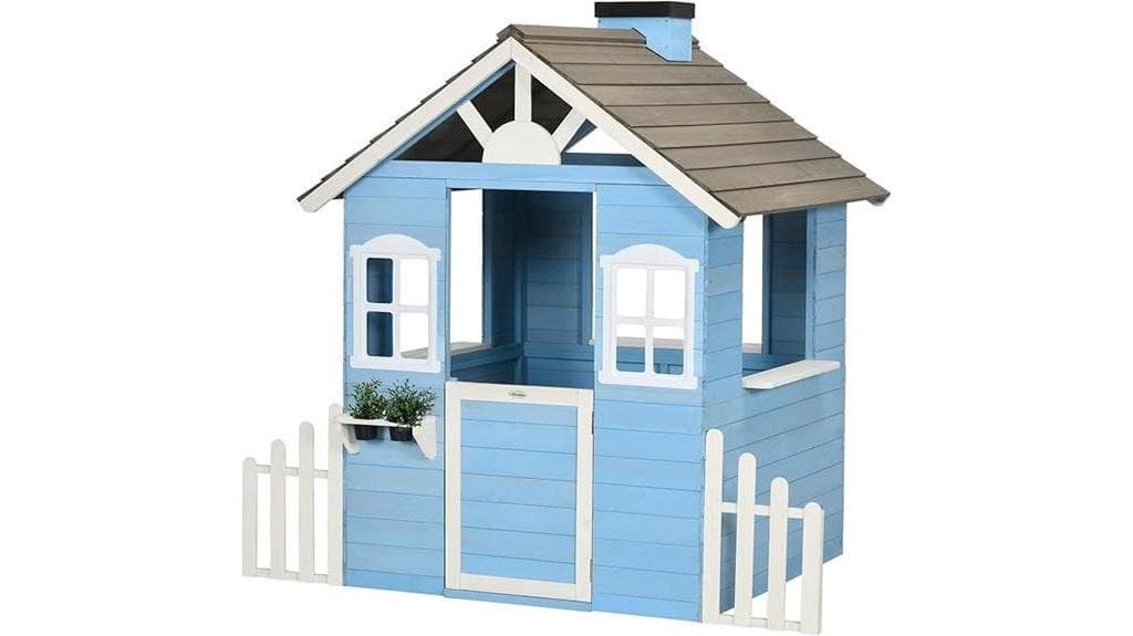 wooden outdoor playhouse kids