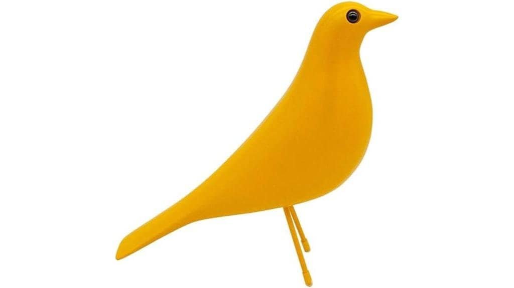 yellow mid century bird ornament