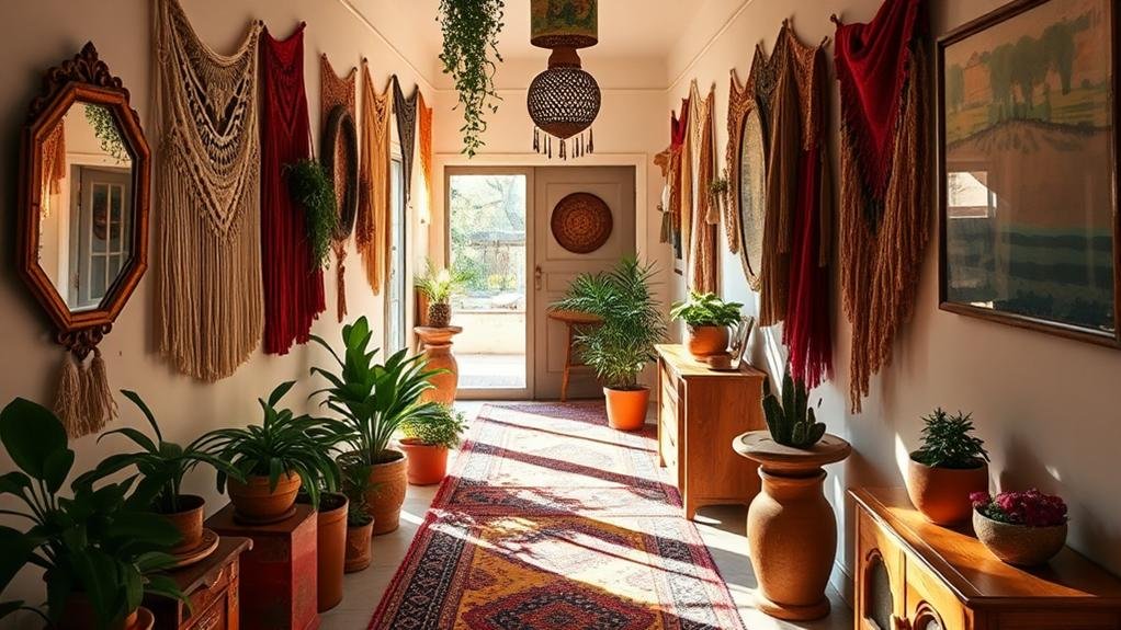 bohemian hallway decor inspiration