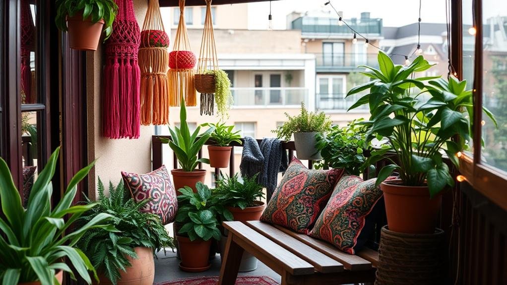 budget friendly bohemian balcony decor