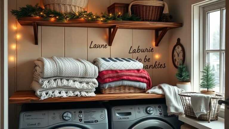 cozy winter laundry room decor