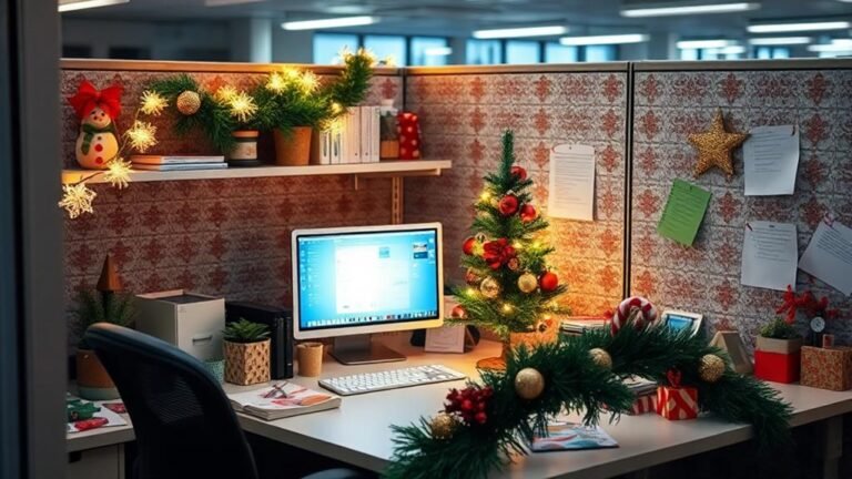 cubicle holiday decor ideas