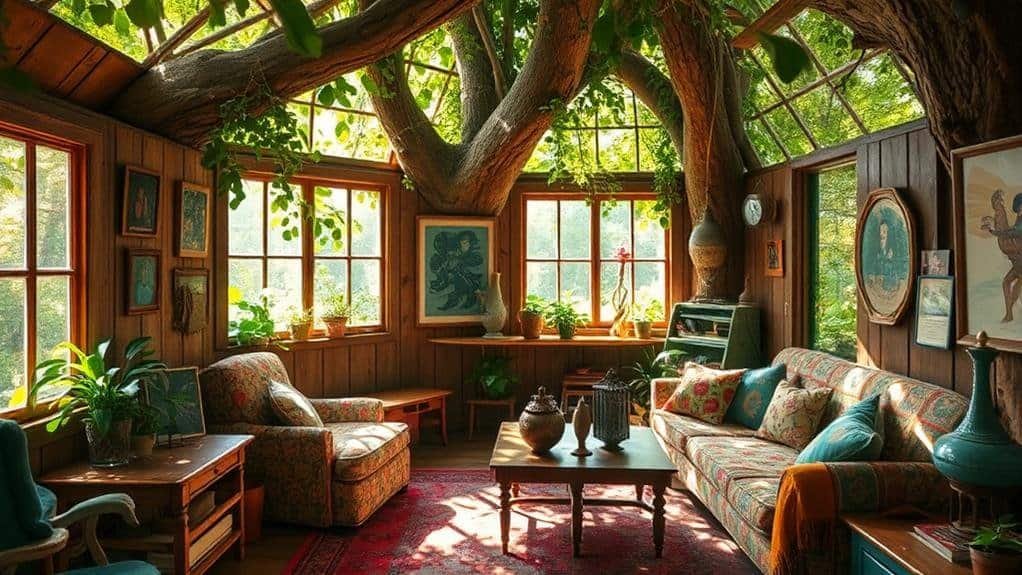 eclectic treehouse decor style