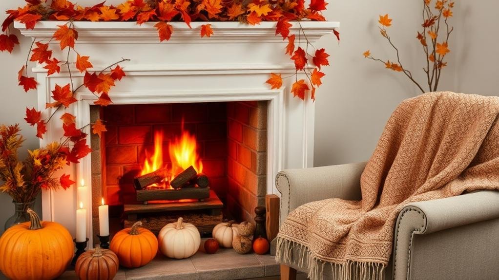 essential fall fireplace decor