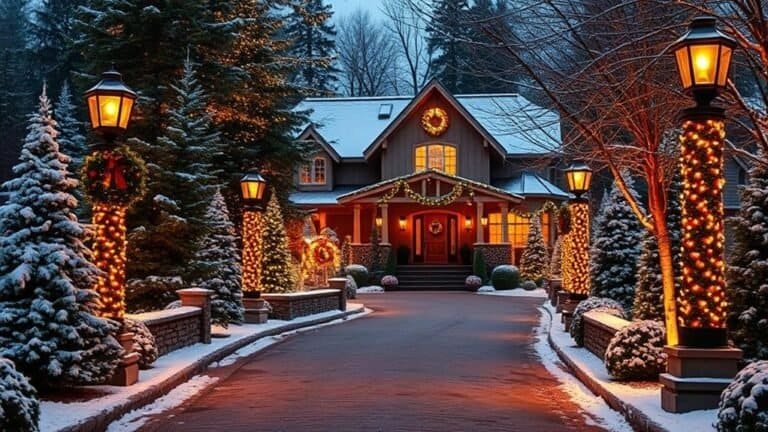 festive driveway winter decor