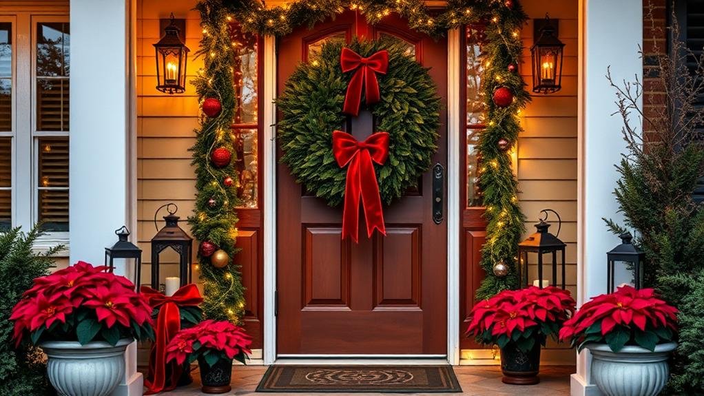 festive front door decor