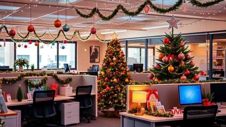 festive office holiday decor