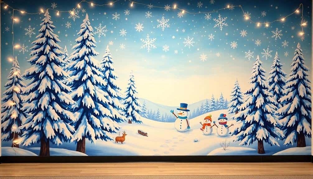 snowy scene artistry display