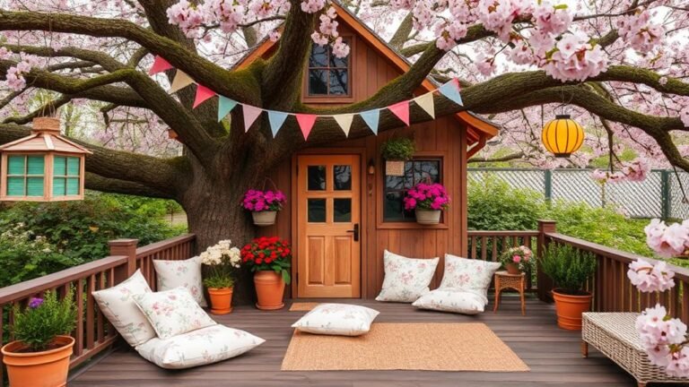 spring decor for treehouse