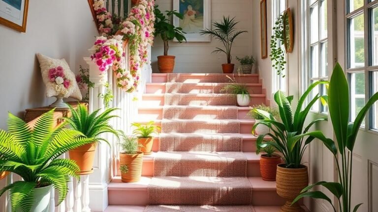 spring staircase decor ideas