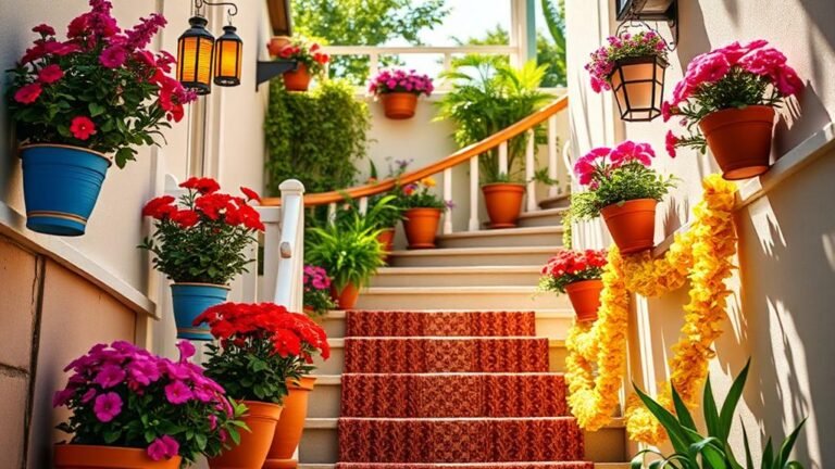 summer staircase decor ideas